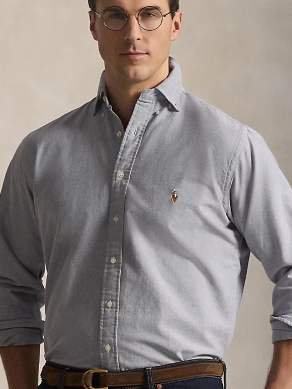 Ralph Lauren Light Blue Cotton Button-Down Shirt